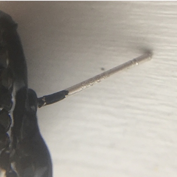 ⚜️[𝟯/$𝟯𝟴]⚜️Black Crystal 925 Post Earrings NEW - Picture 4 of 7